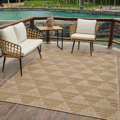 Tapis marron moderne abstrait Hogar