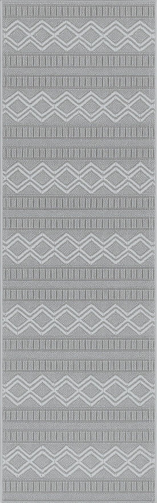 Arvid Chevron Contemporary Grey and Beige Indoor Rug