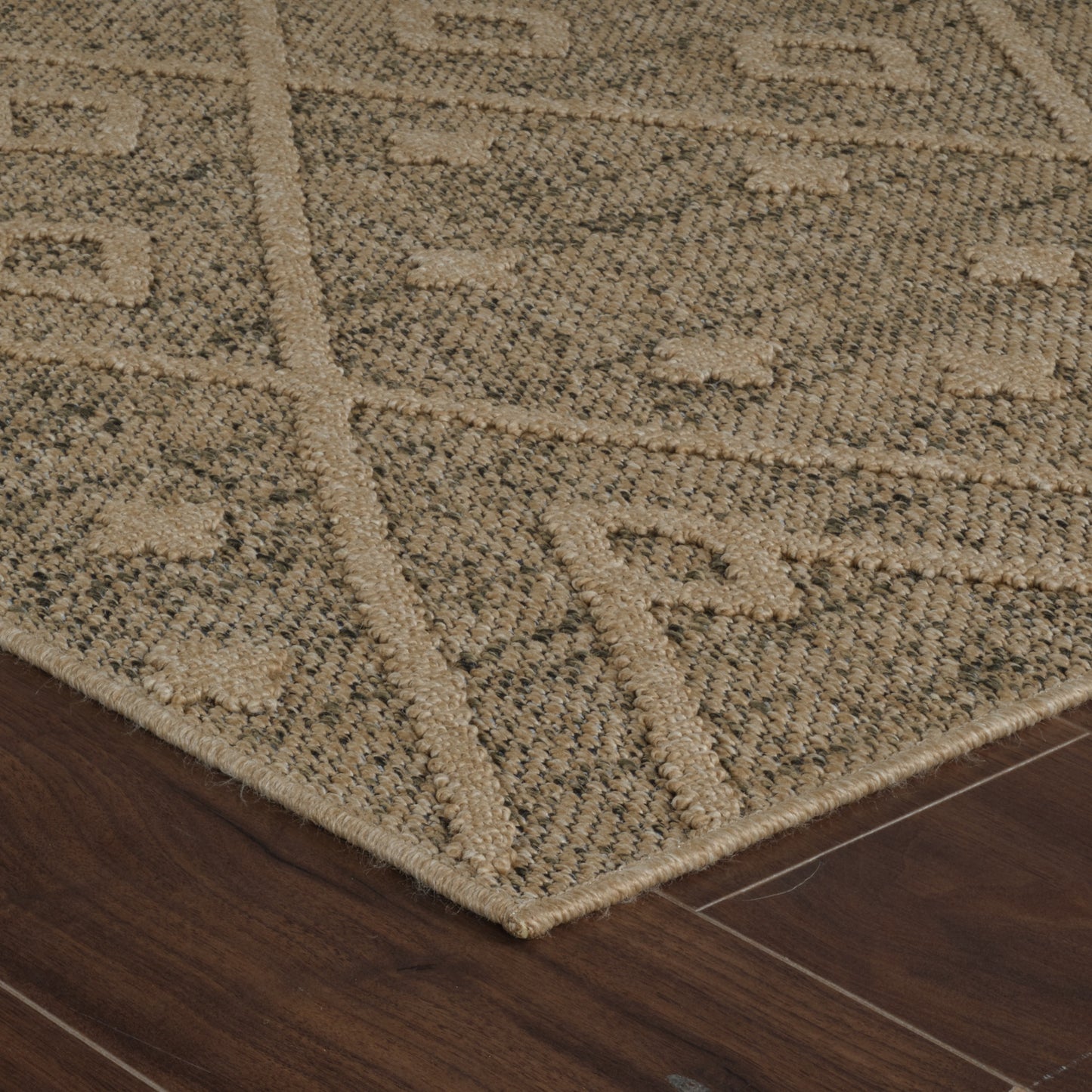 Mori Boho Contemporary Brown and Beige Indoor Rug