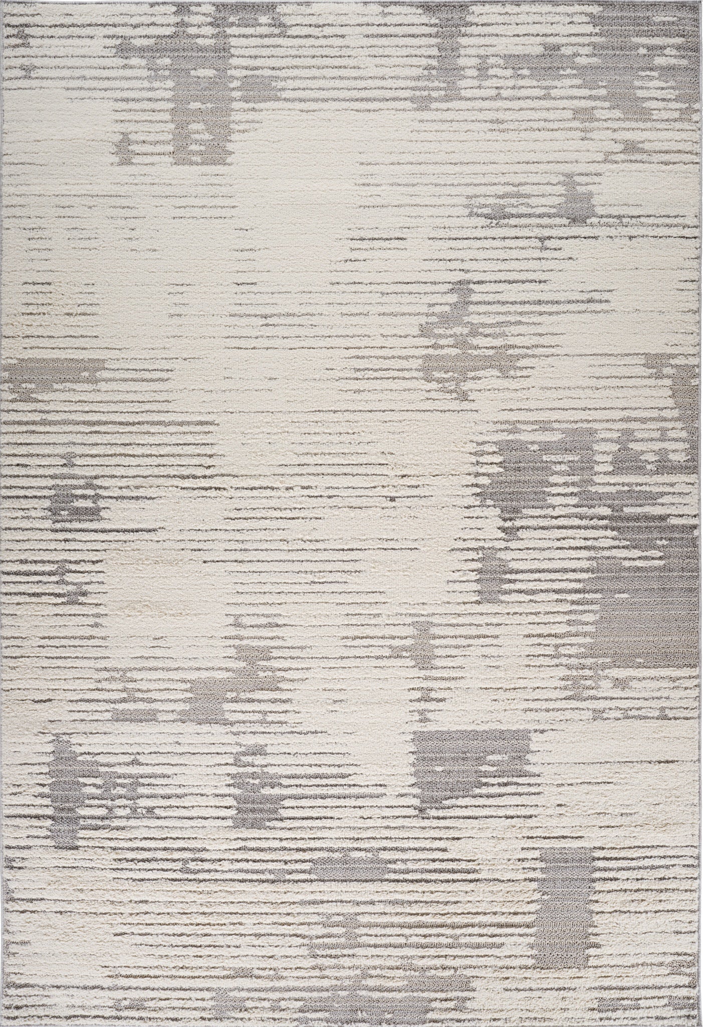Kasumi Abstract Contemporary Cream and Grey Indoor Rug