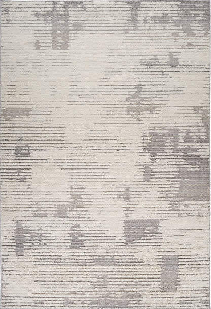 Kasumi Abstract Contemporary Cream and Grey Indoor Rug