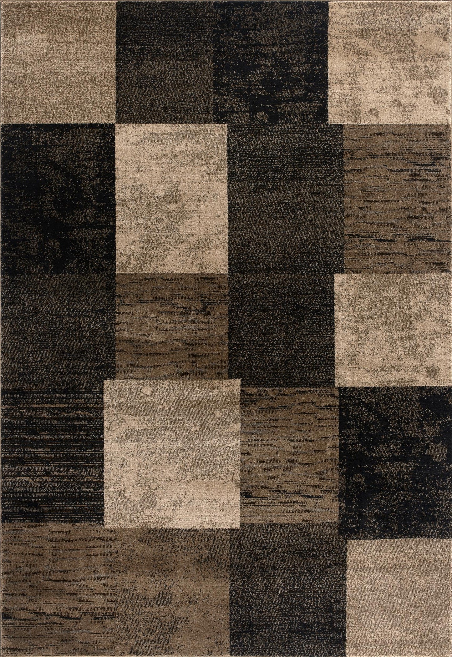 Dhruv Geometric Contemporary Brown and Beige Indoor Rug