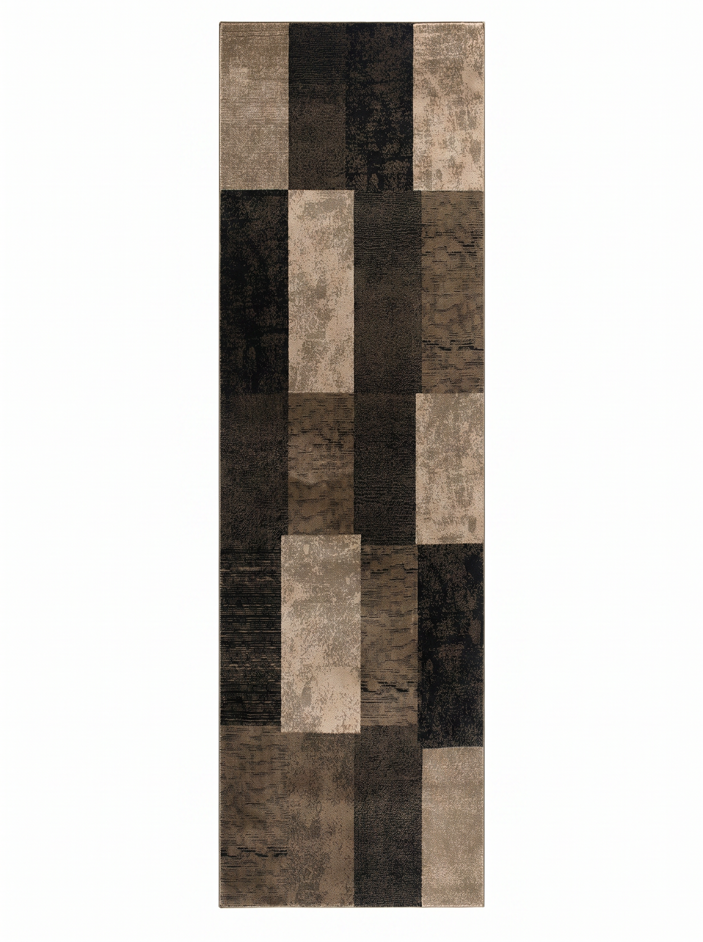 Dhruv Geometric Contemporary Brown and Beige Indoor Rug