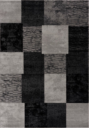 Tapis gris à carreaux géométriques Montage