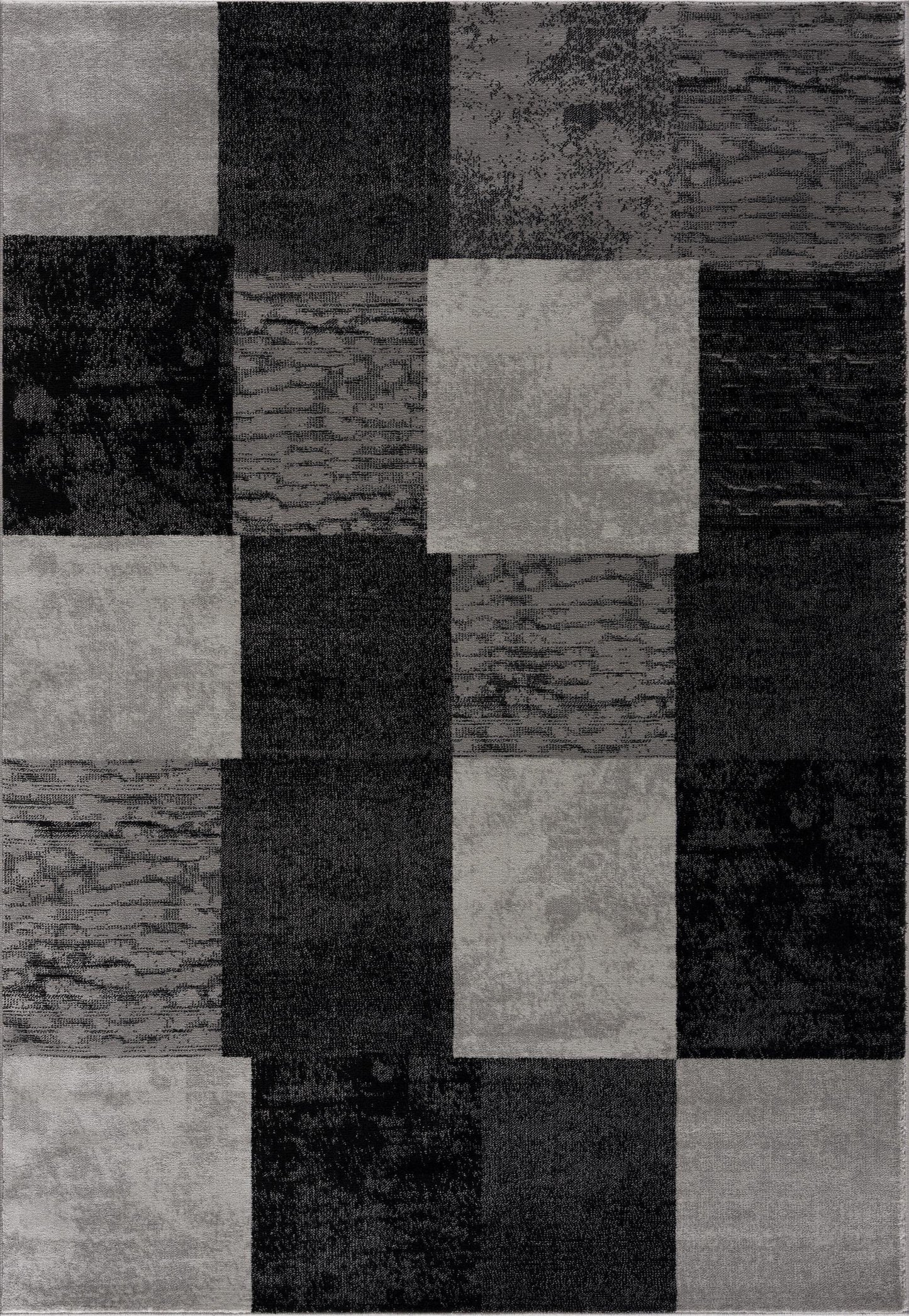 Dhruv Geometric Contemporary Grey and Black Indoor Rug