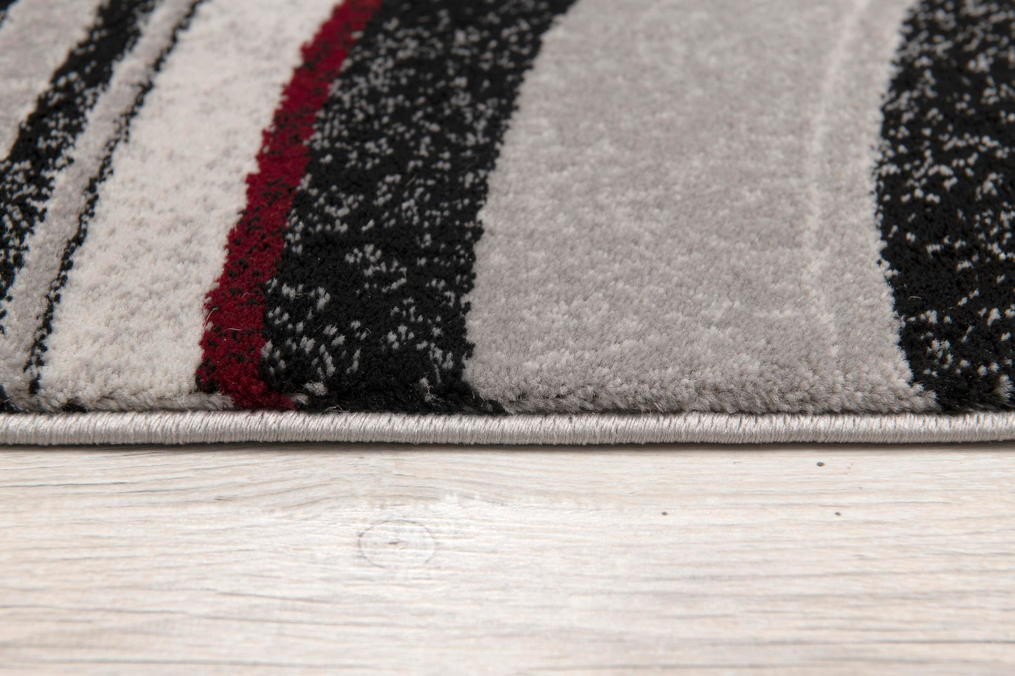 Neri Abstract Contemporary Grey and Black Indoor Rug