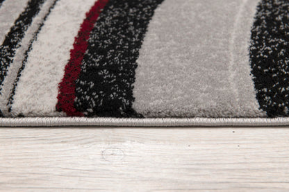 Neri Abstract Contemporary Grey and Black Indoor Rug