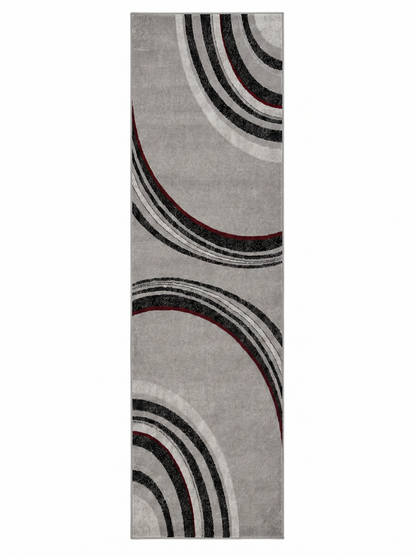 Neri Abstract Contemporary Grey and Black Indoor Rug