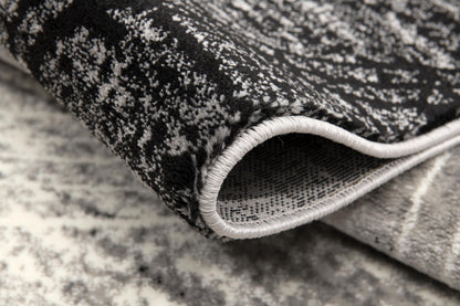 Tapis Gris Montage Tourbillons Abstraits