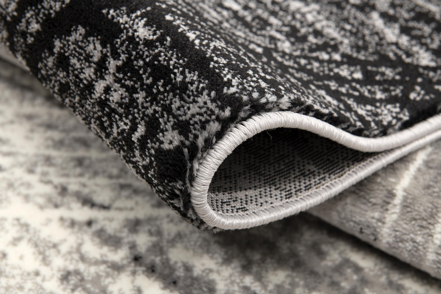 Tapis Gris Montage Tourbillons Abstraits