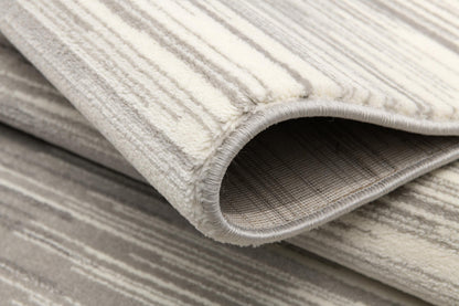 Alfombra negra con líneas abstractas de montaje