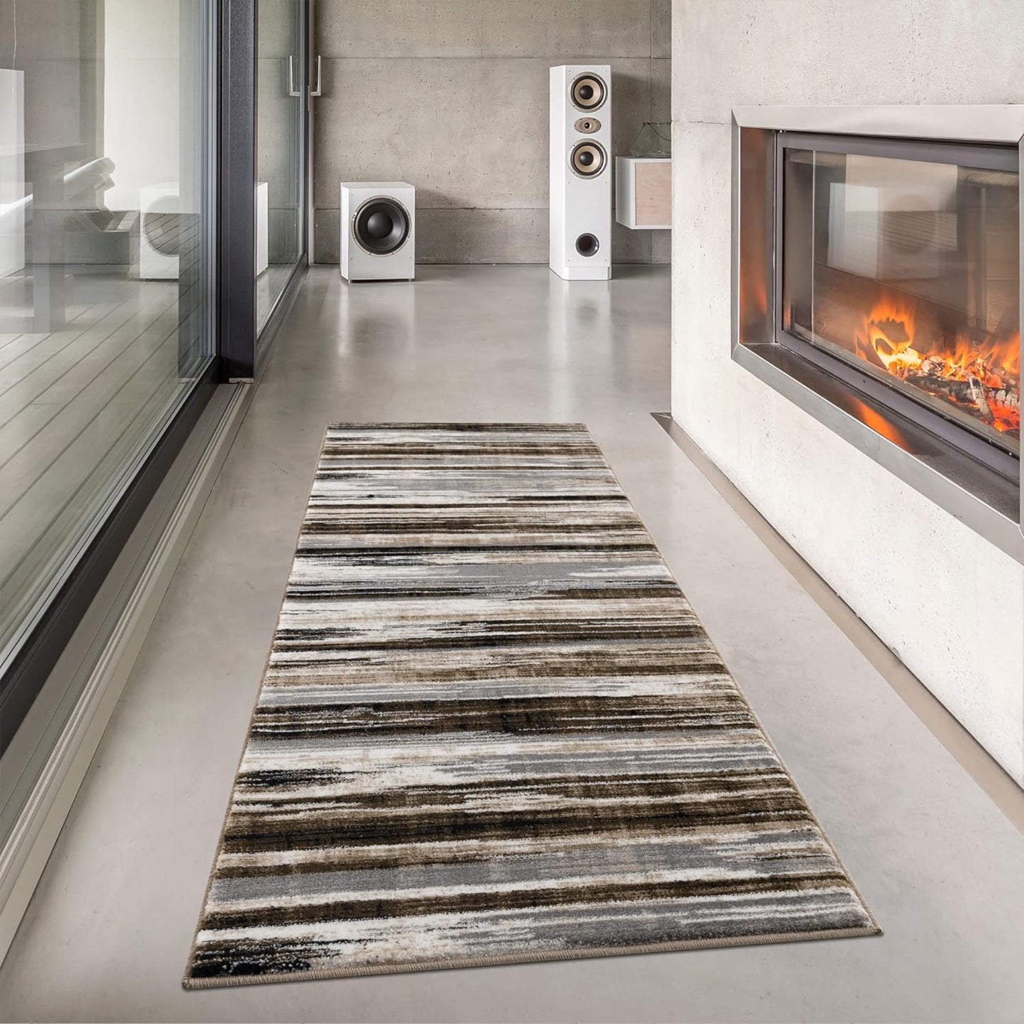 Tapis marron camouflage abstrait Montage