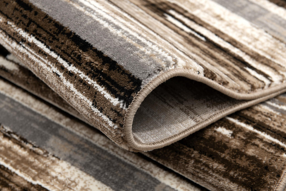 Sedona Abstract Contemporary Brown and Beige Indoor Rug