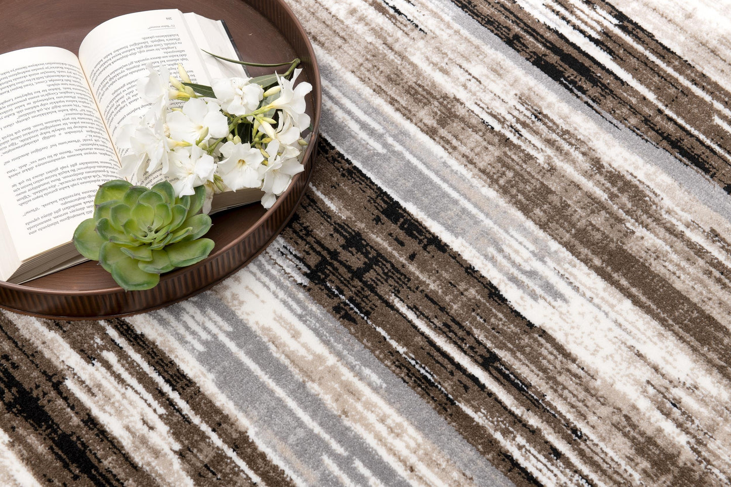 Alfombra marrón con diseño abstracto de camuflaje Montage