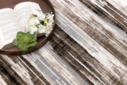 Alfombra marrón con diseño abstracto de camuflaje Montage