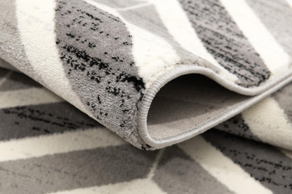 Alfombra gris con ondas geométricas Montage