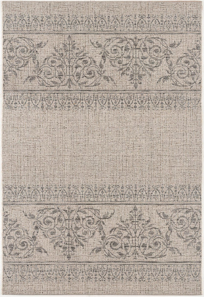 Tapis Boho abstrait ivoire Vista