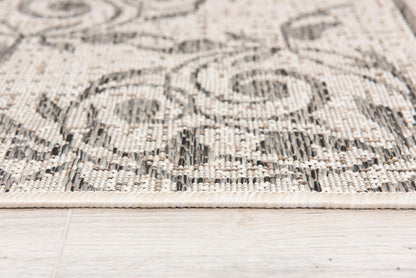 Tapis Boho abstrait ivoire Vista