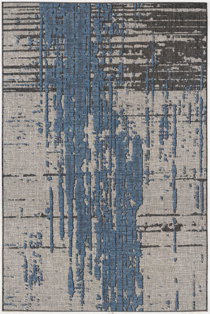 Vista Abstract Splash Blue Rug