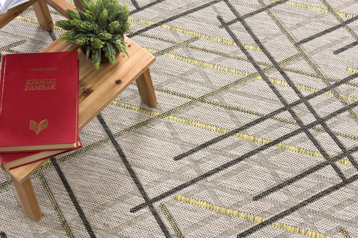 Alfombra moderna boho escandinava para interiores y exteriores