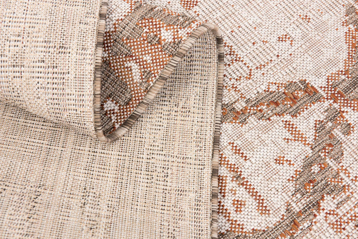 Solana Boho Contemporary Rust and Beige Indoor Rug