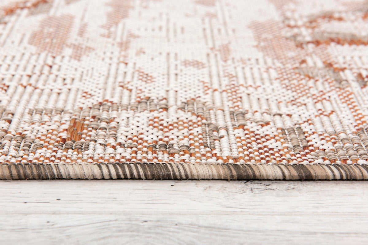 Solana Boho Contemporary Rust and Beige Indoor Rug