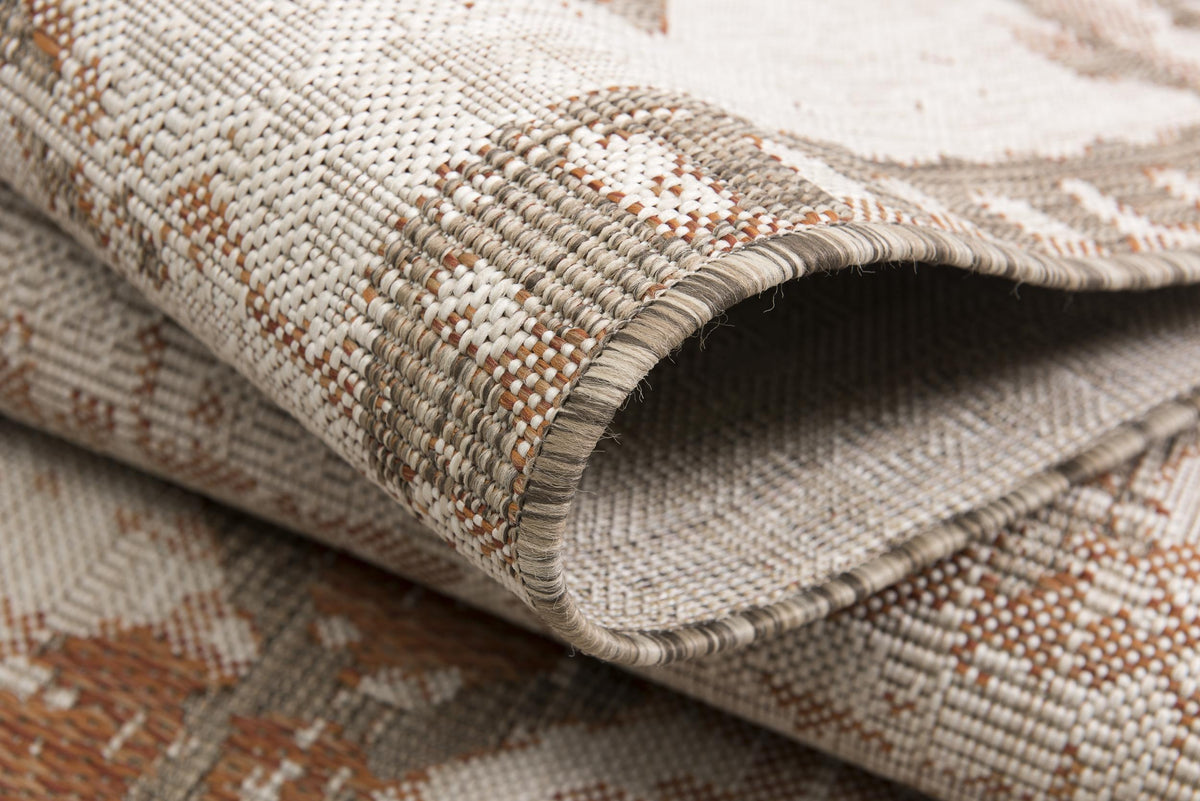 Solana Boho Contemporary Rust and Beige Indoor Rug