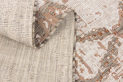 Solana Boho Contemporary Rust and Beige Indoor Rug