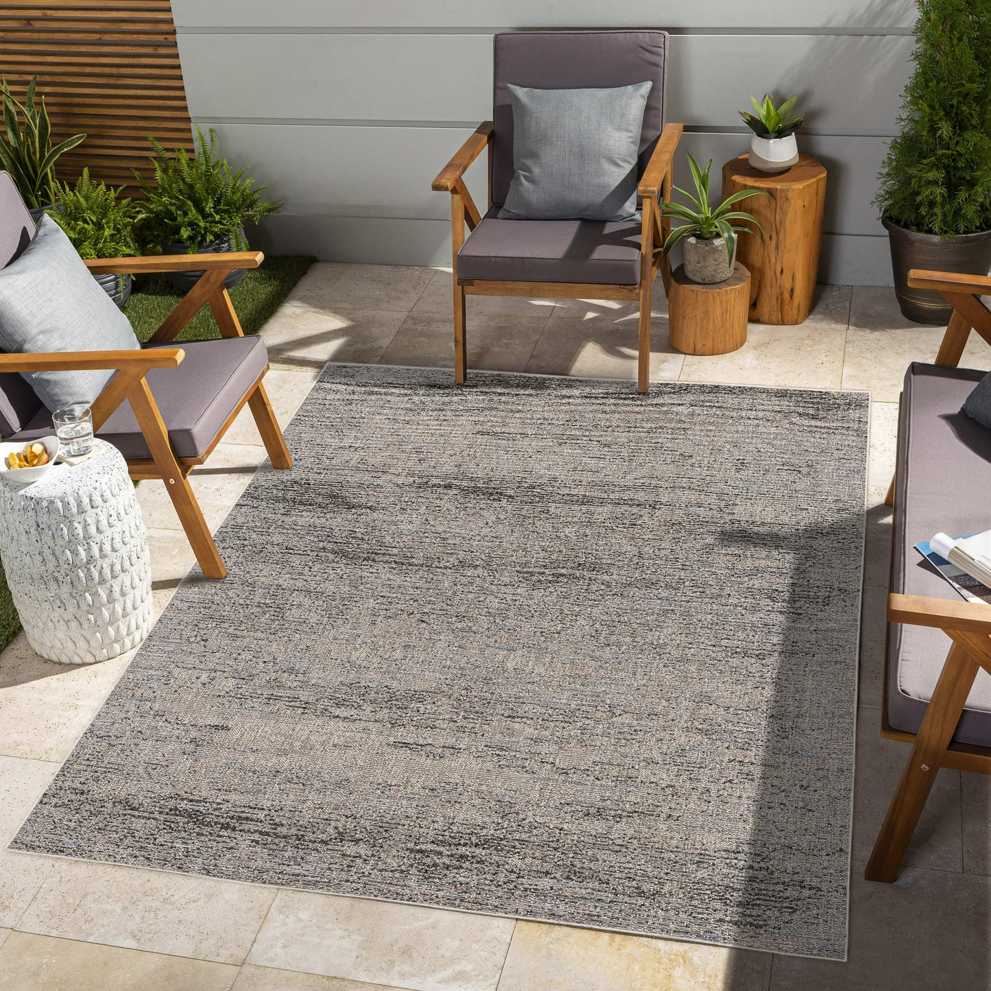 Tapis gris moderne scandinave Vista
