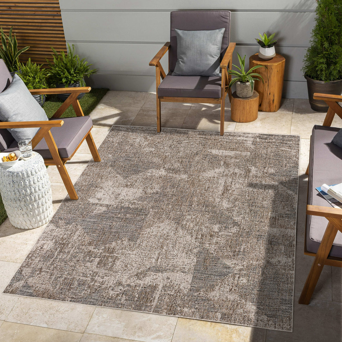 Tapis marron contemporain scandinave Vista