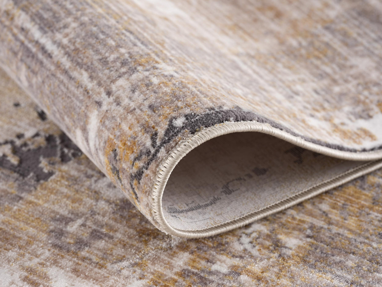 Riwaq Floral Medallion Transitional Grey and Beige Indoor Rug