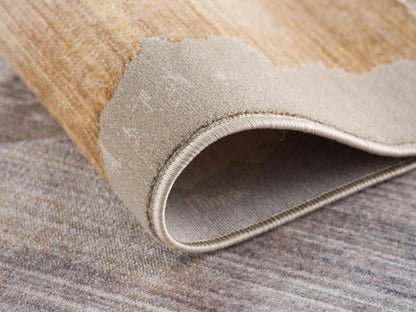 Elaris Abstract Contemporary Beige and Blue Indoor Rug