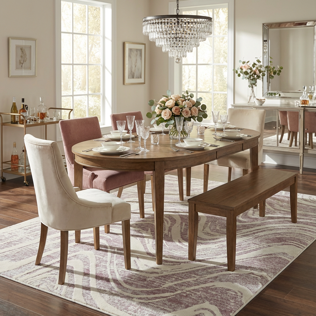 Nomad Abstract Coastal Purple Rug