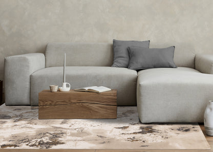 Contemporary Botanical Distressed Taupe Area Rug