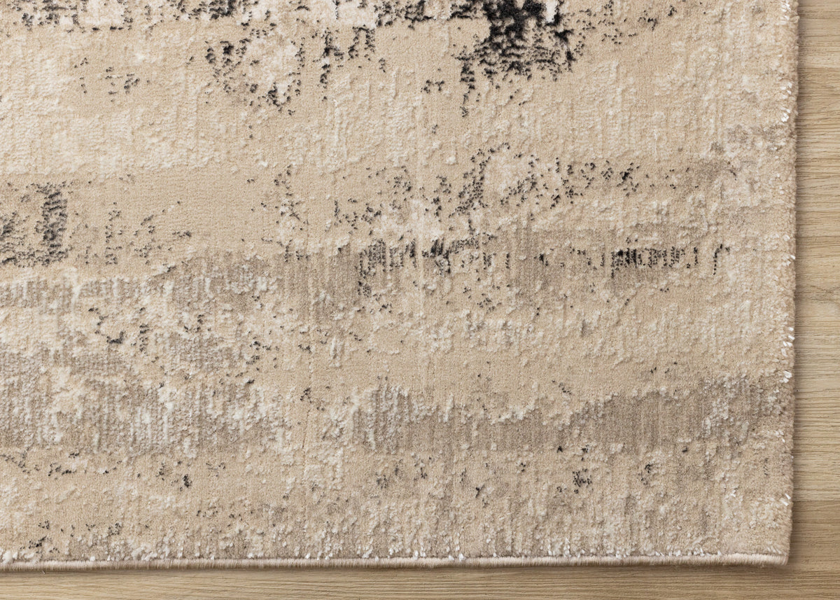 Contemporary Distressed Organic Beige Area Rug