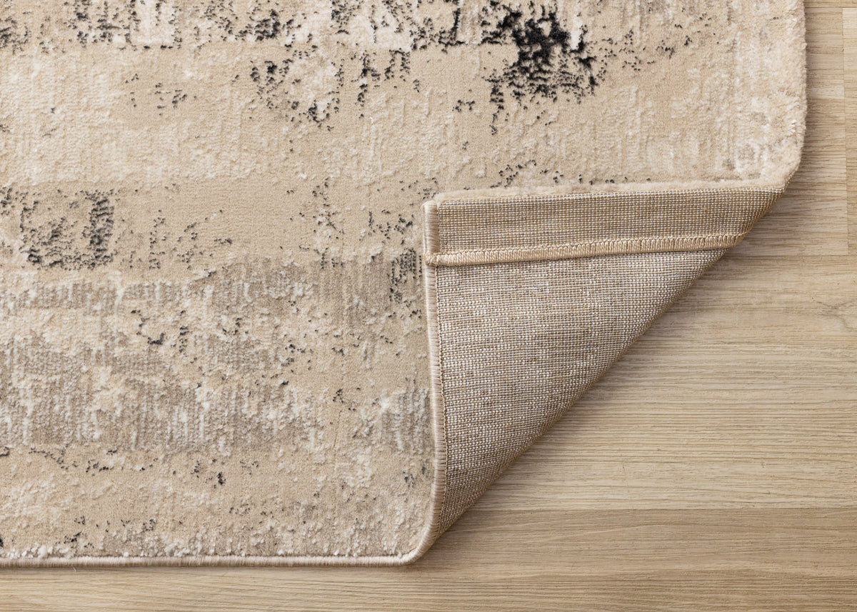 Contemporary Distressed Organic Beige Area Rug