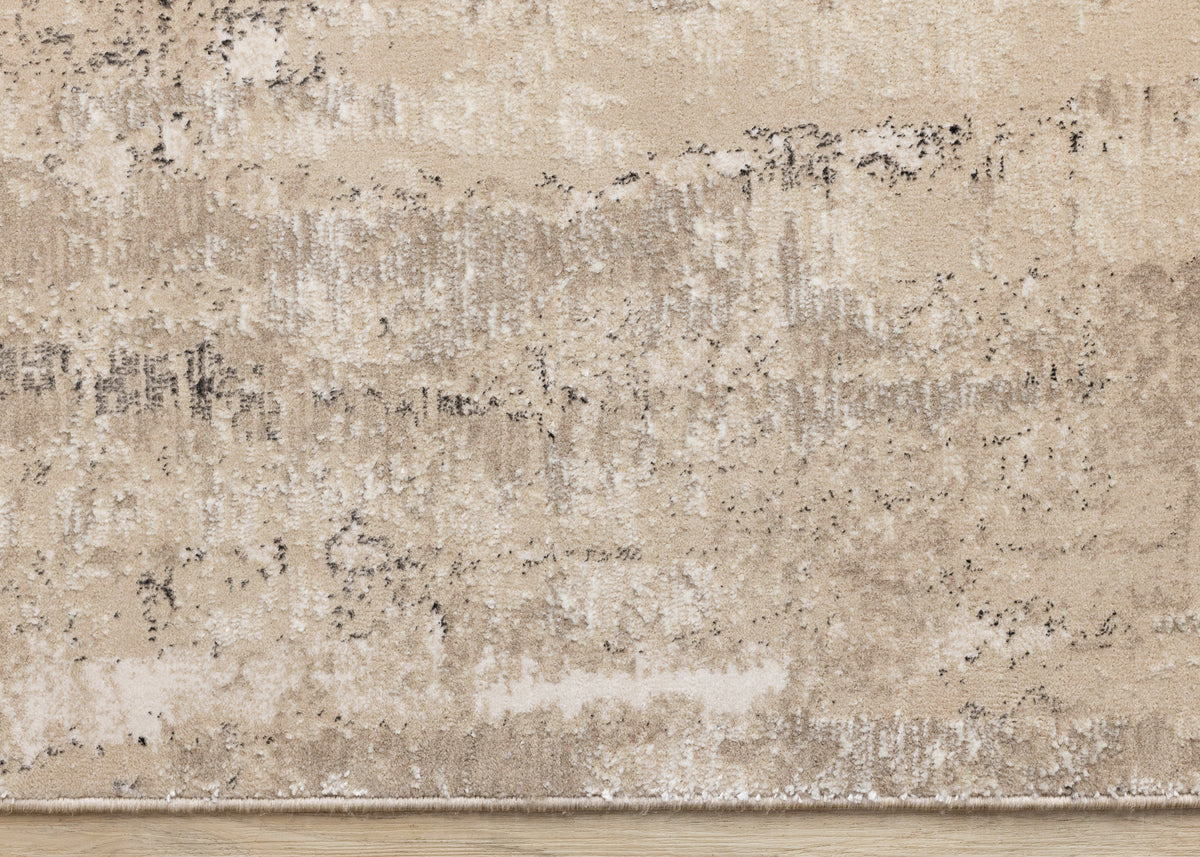 Contemporary Distressed Organic Beige Area Rug