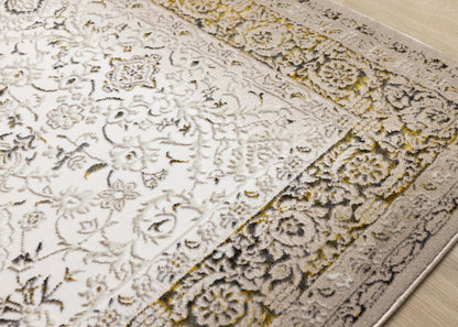 Traditional Border Elegant Cream Area Rug