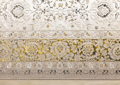 Traditional Border Elegant Cream Area Rug