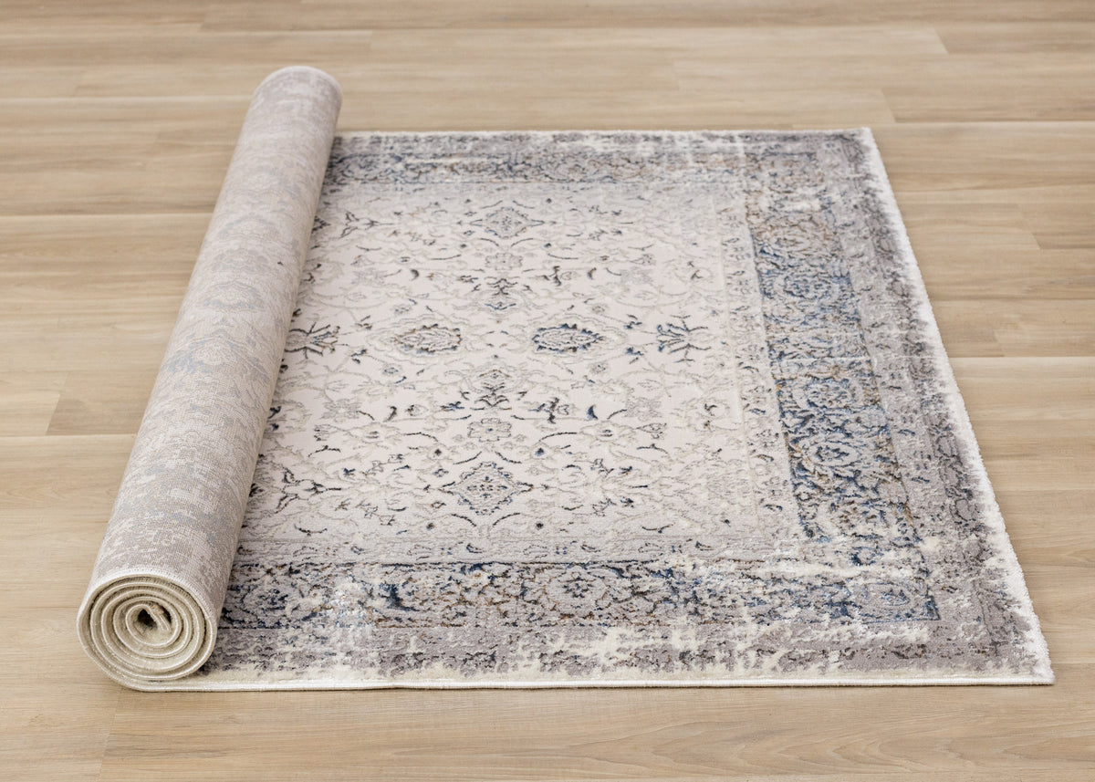 Traditional Border Elegant Cream Area Rug