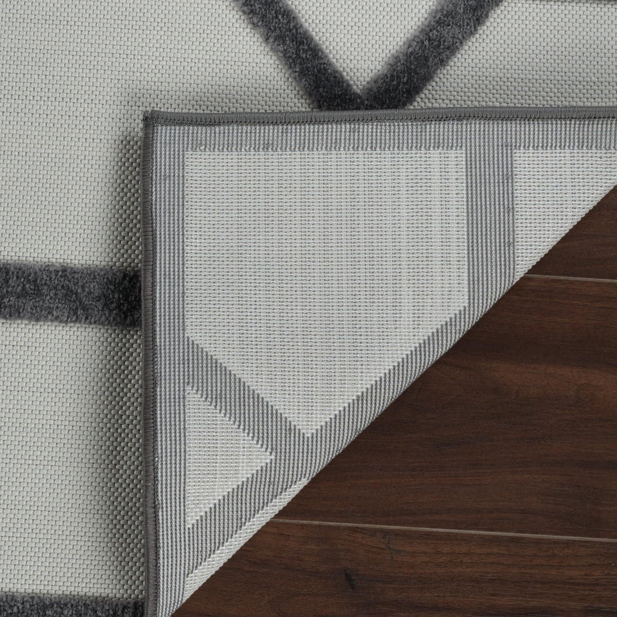 Kairo Trellis Contemporary Grey and Beige Indoor Rug