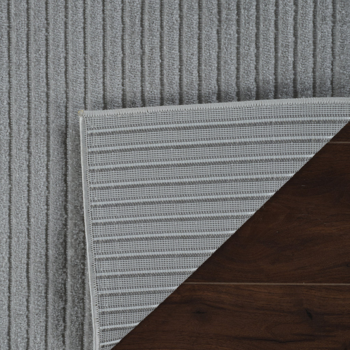 Solena Striped Contemporary Grey and Beige Indoor Rug