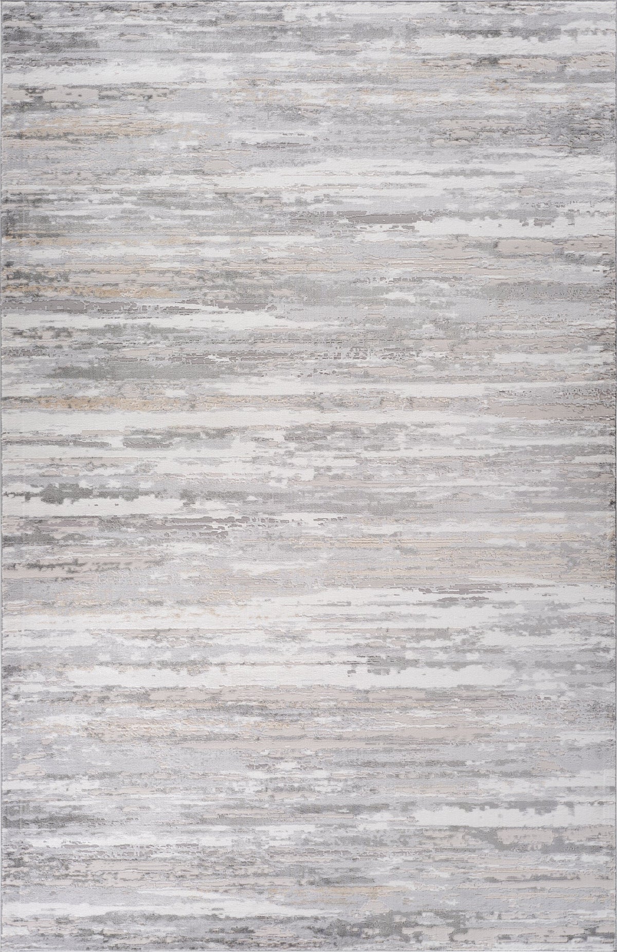 Alfombra de interior Nord Abstracta Contemporánea Gris y Beige