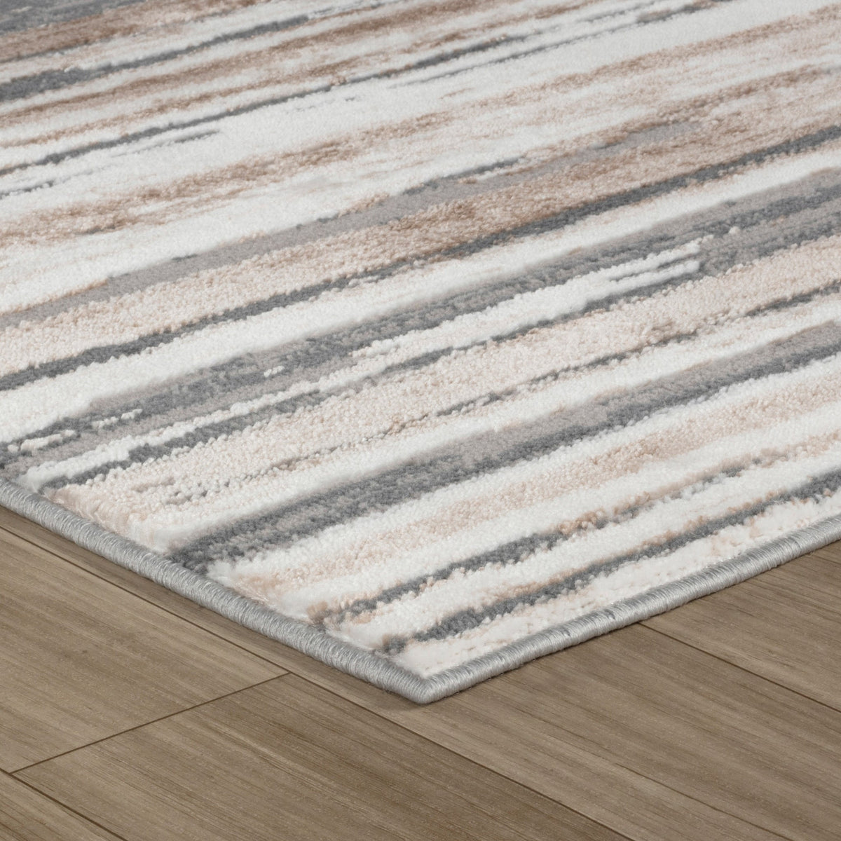 Nord Abstract Contemporary Grey and Beige Indoor Rug