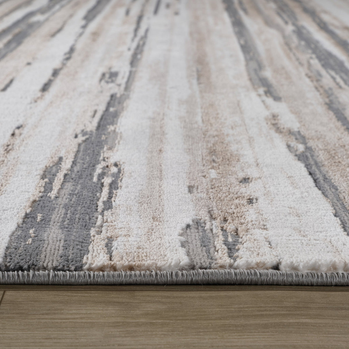 Nord Abstract Contemporary Grey and Beige Indoor Rug