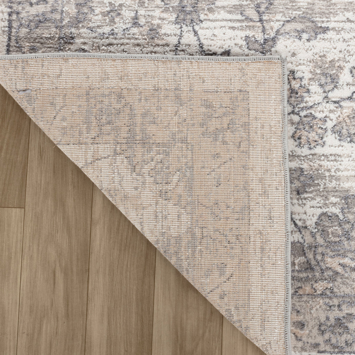 Ulfah Floral Medallion Traditional Beige and Grey Indoor Rug