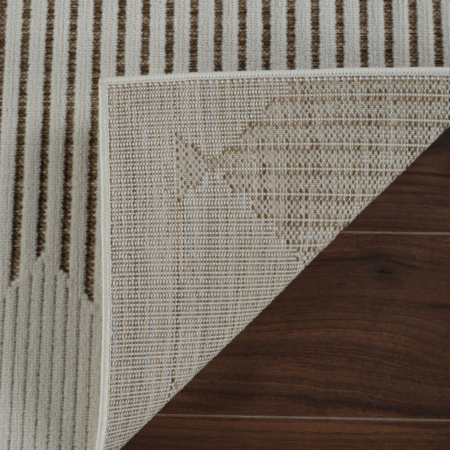 Tapis beige moderne rayé Maise