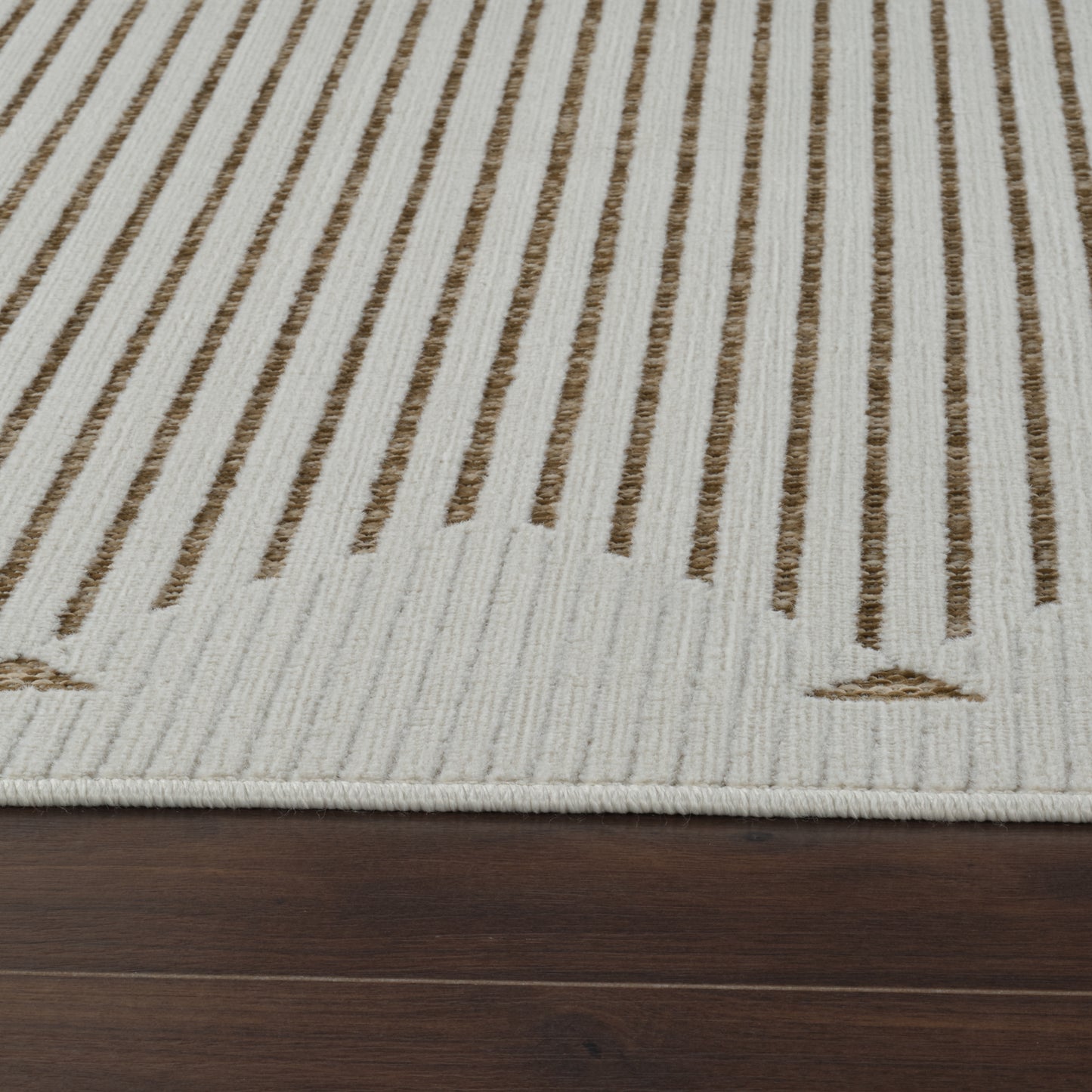 Tapis beige moderne rayé Maise