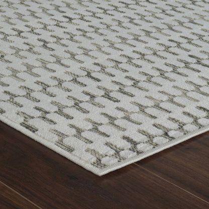 Tapis crème moderne abstrait Maise