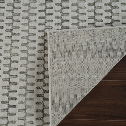 Tapis crème moderne abstrait Maise